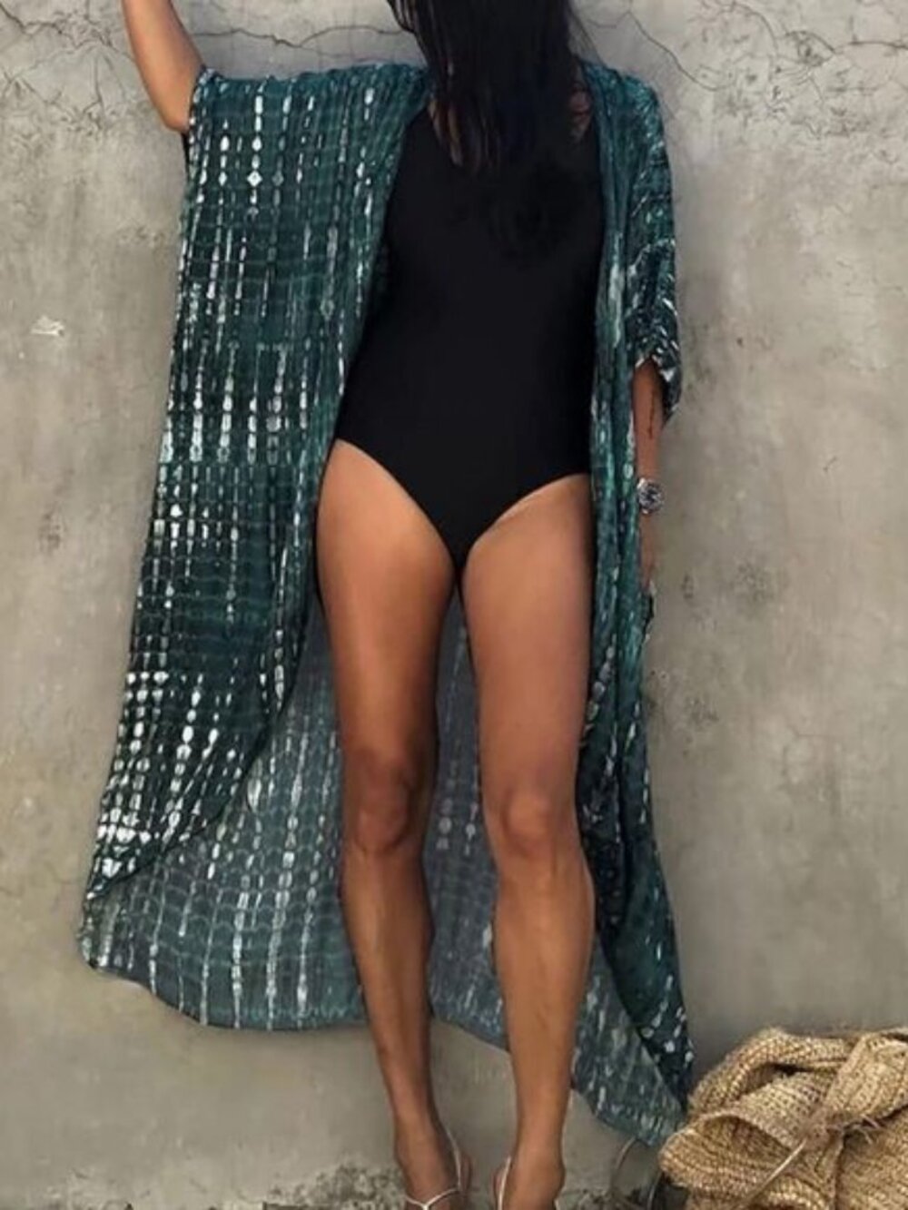 Maxi Kimono Swim Cover up Dress